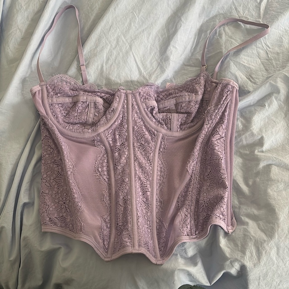 out from under modern love corset top purple